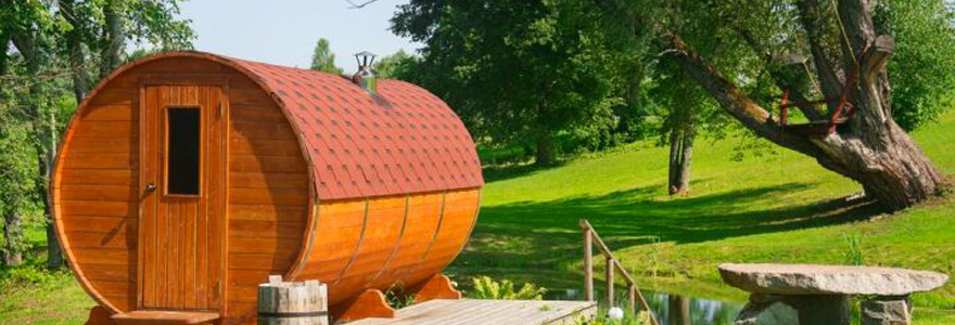 sauna extérieur dans votre jardin